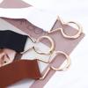 Decoration Geometric Women Waistband Gold Round Buckle Belt Female Waist Strap Elastic Waist Belt