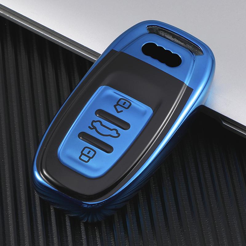 TPU Car Remote Key Case Cover Shell Fob for A1 A3 A4 A5 A6 A7 A8 Quattro Q3 Q5 Q7 S4 S5 S6 S7 S8 R8 TT Accessories