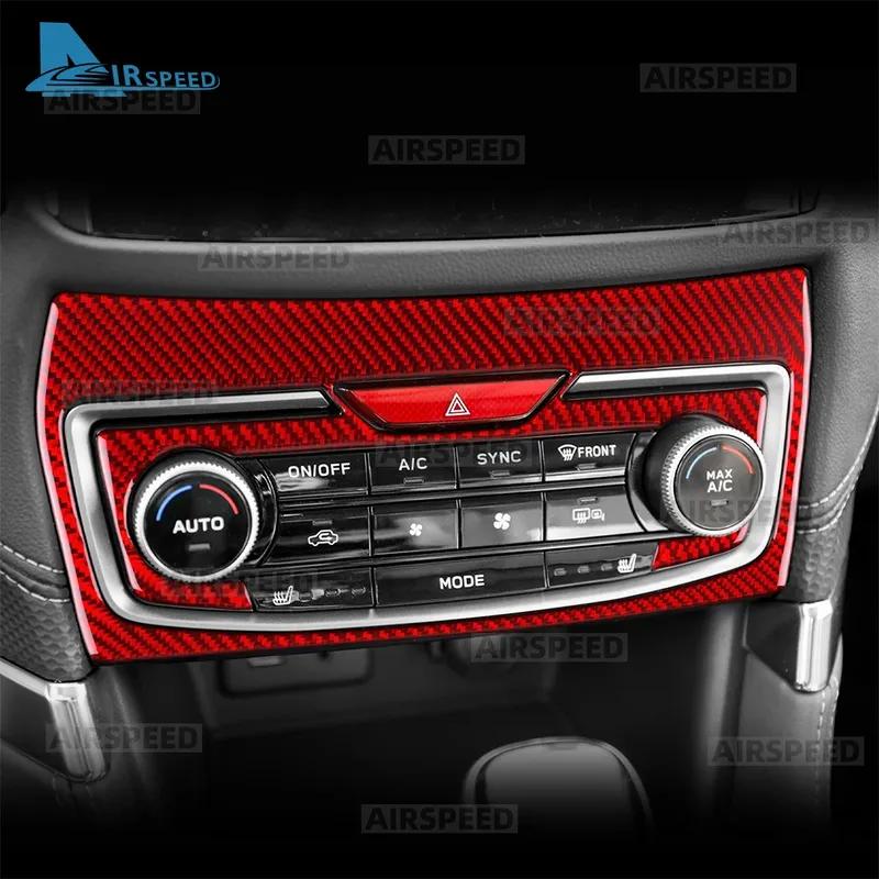 For Subaru Forester      2024 Car Central AC Panel Frame Real Soft Carbon Fiber Trim Sticker RHD LHD