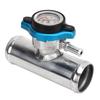 Radiator Inline Filler Neck 38mm 1?12in OD with Temp Display Cap T6061 Aluminum Polished Surface