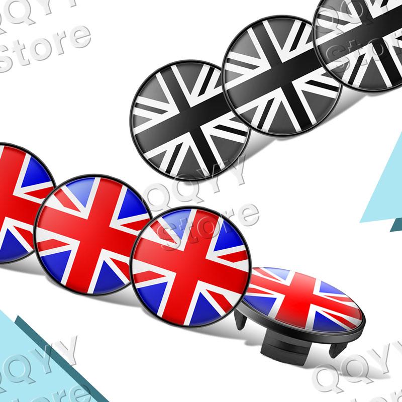 4Pcs 54mm England Flag Emblem Car Wheel Center Cover Hub Cap Stickers For Mini Cooper S R50 R52 R53 R55 R56 R58 R59 R60 R61