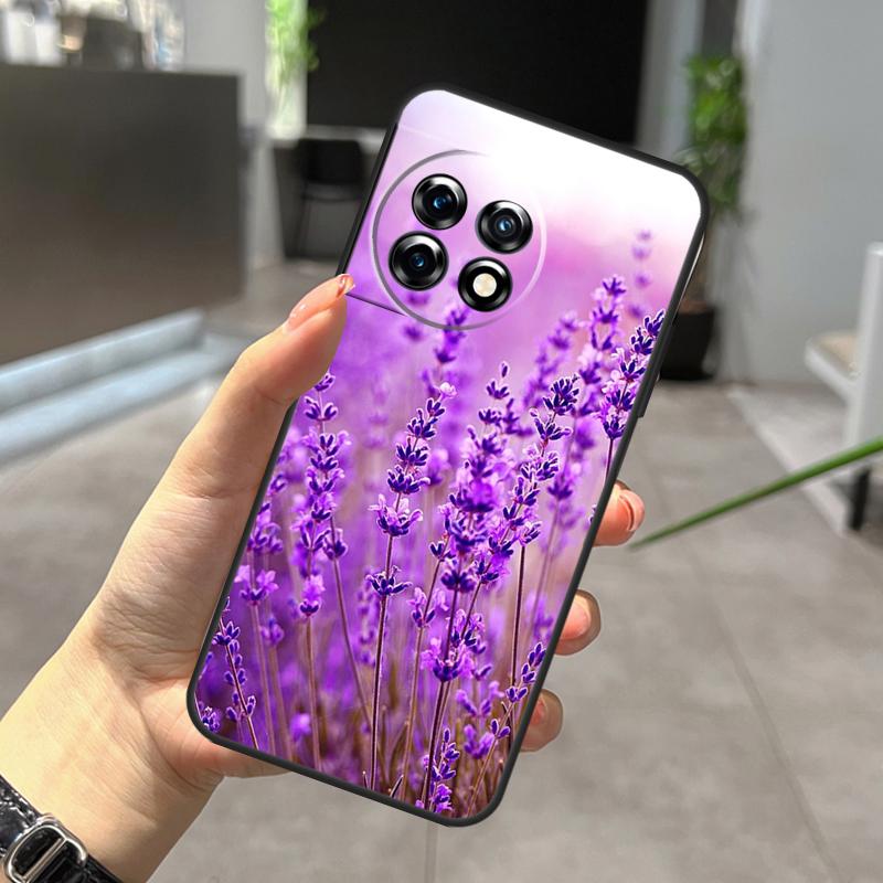 Lavender Purple Flowers Case For OnePlus Nord CE 5 2 3 4 Lite N30 N20 OnePlus 15 13 12 11 9 10 Pro 10T 13R 15R Cover