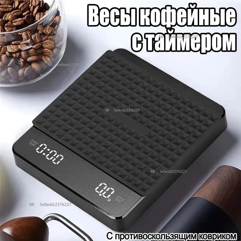 

Coffee scale with timer/Type-C charging cable/With anti-slip mat, black Option1