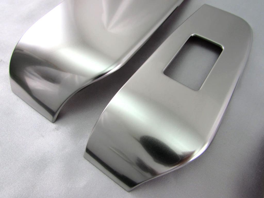 BRIGHTZ Aura E13 Finish Stainless Steel Window Switch Covers for FE13 and FSNE13 Ultra-Mirror (4-Piece Set) [WIN-SWI-042]