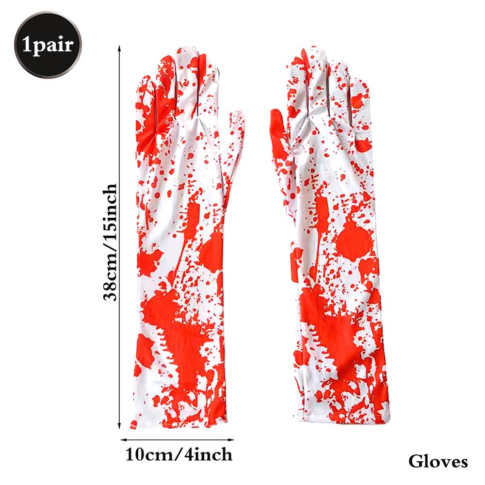 Halloween Bloody Decorate Banner Fake Blood Apron Gloves Socks Set Haunted House Zombie Cosplay Costume Party Decor Props Suppli