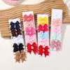 10Pcs Bows Elastic Hair Rubber Band Hair Ties Ribbon Pigtail Grosgrain Hair Accessories Girl Baby Gift Bands for Children