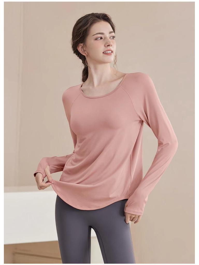 Women's Quick-Dry Mesh Yoga Tops - Long-Sleeve, Breathable Pilates Fitness Wear