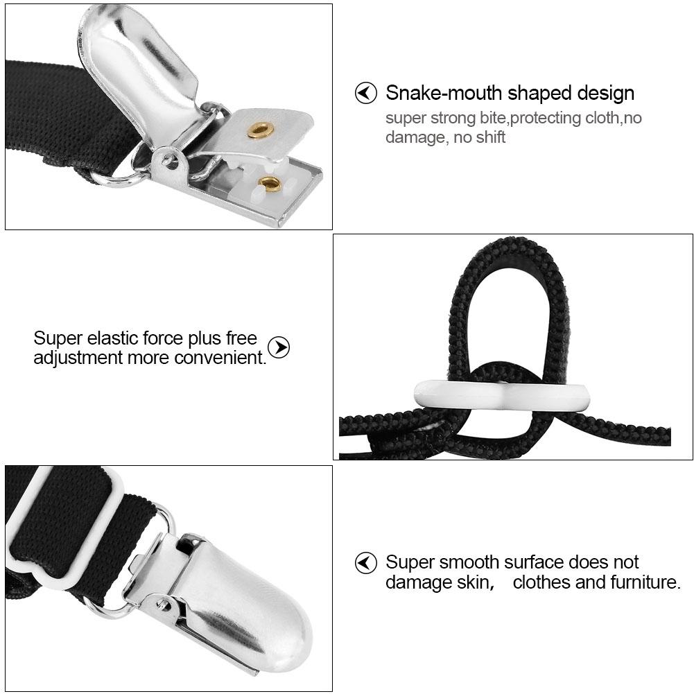 4Pcs/lot Adjustable Bed Sheet Clip Fasteners Straps Elastic Holder Fixing Clamp