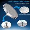High Pressure Rain Shower Head with Arm - High Flow Rainfall Showerhead - Luxury Modern Look - Pressure Boosting