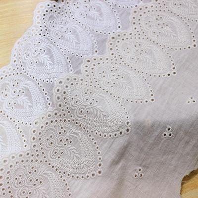 3 iarde(2,7 milioni)/lotto 18cm Larghezza Albicocca/Bianco sporco Rosa Fiore Cotone Ricamo Pizzo Tessuto Orlo Fatto a Mano Decorazione Accessorio