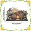 Easter Home Decor Wooden Religious Table Centerpieces Table Ornaments Church Home Decor for Home Living Room Bedroom Office