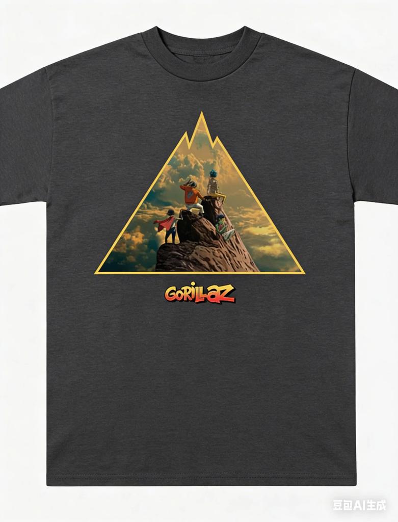 2026 Gorillaz The Mountain Album T-Shirt für Herren und Damen Re Baumwolle Sommerkleidung Hip Hop Mode T-Shirt Streetwear Unisex