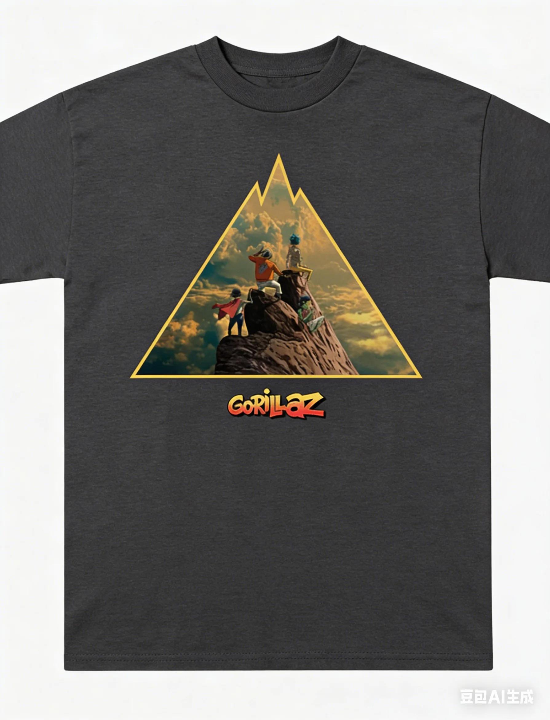 

2026 Gorillaz Альбом The Mountain Футболка Чоловіча та Жіноча Чиста Бавовна Літній Одяг Хіп-Хоп Мода Футболка Вуличний Стиль Унісекс XL чорний