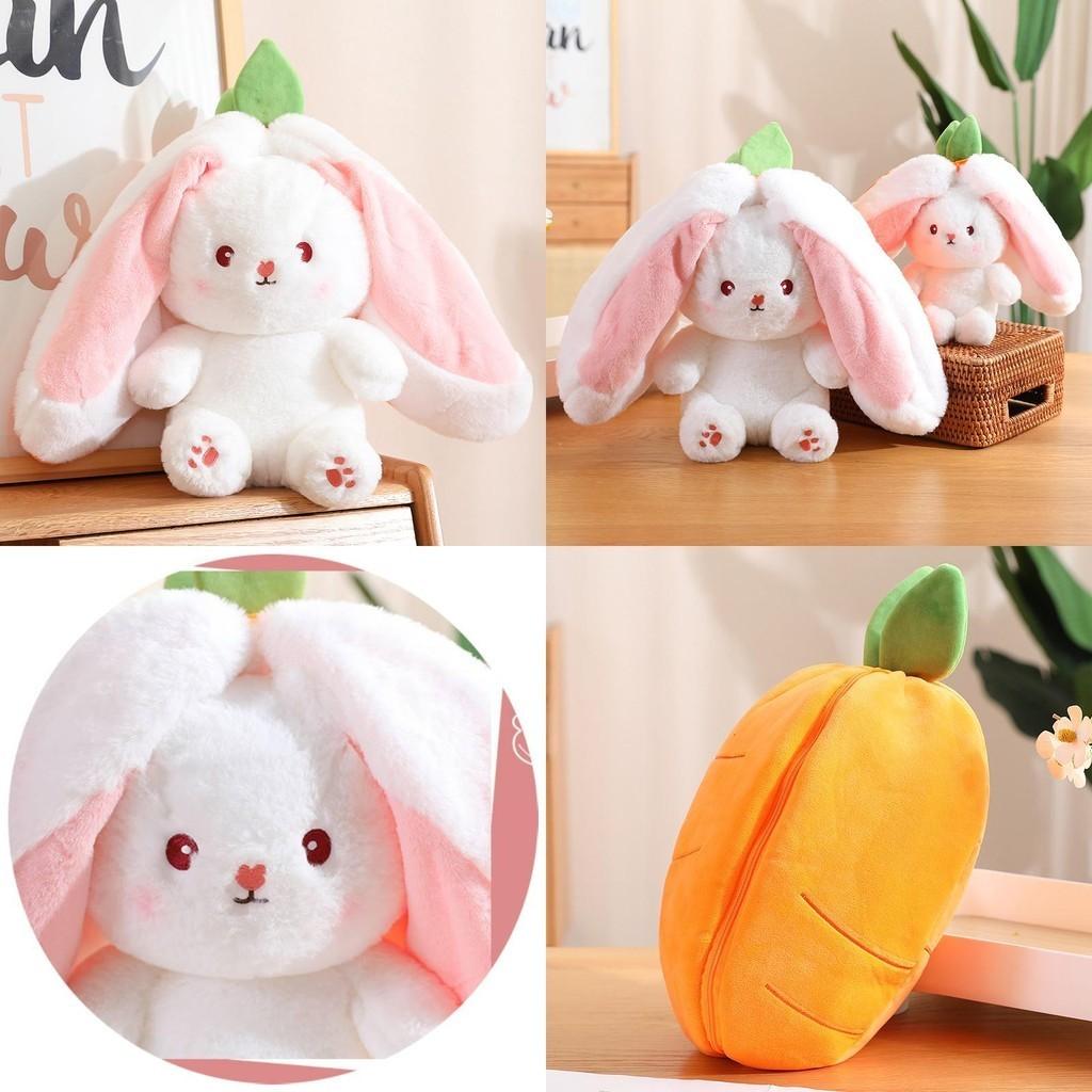 Adorable Transformable Fruit Rabbit Plush Toy