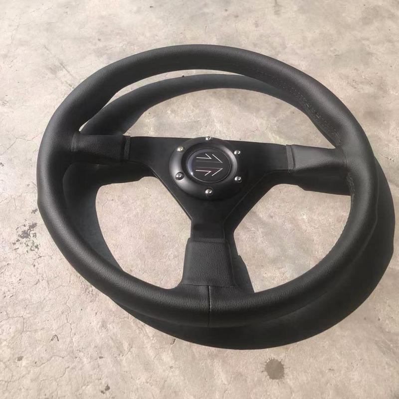 350MM Racing JDM Drift MontexxCarlo Leather Steering Wheel Rally Car Sport Sim Game Steering Wheel