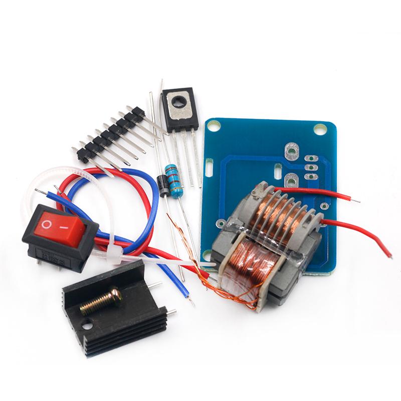 1 Set U-Kern-Transformator-Suite 15kV Hochfrequenz DC Hochspannung Lichtbogenzündung Generator Wechselrichter Boost Step-Up 18650 DIY-Kit