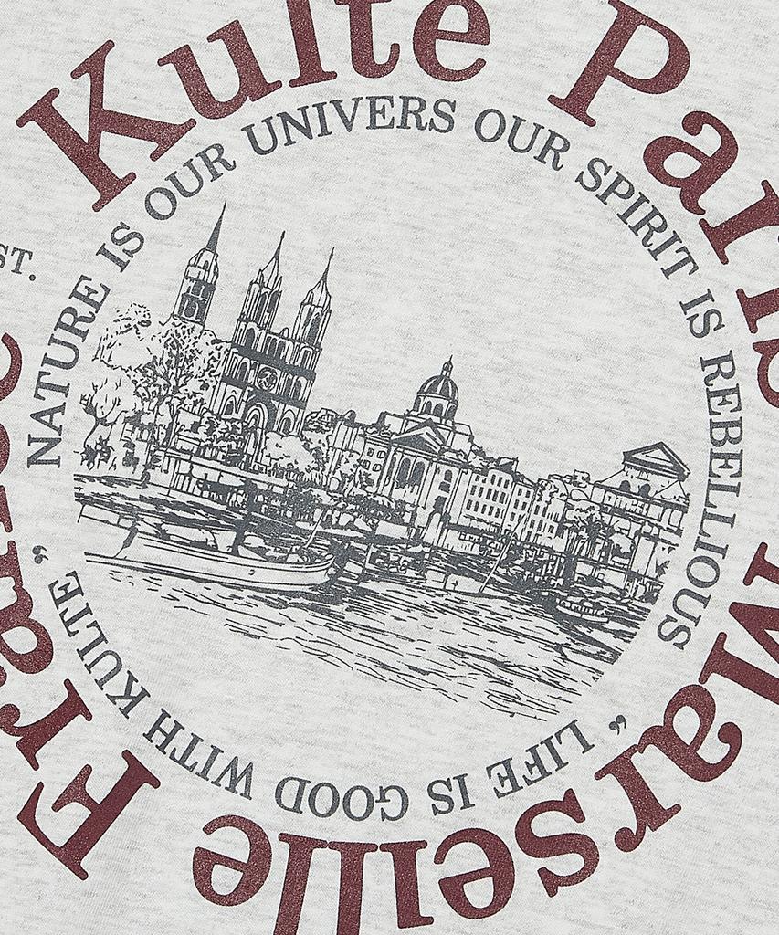 KULTE Round Landscape Women Ringer T-Shirt L.Melange