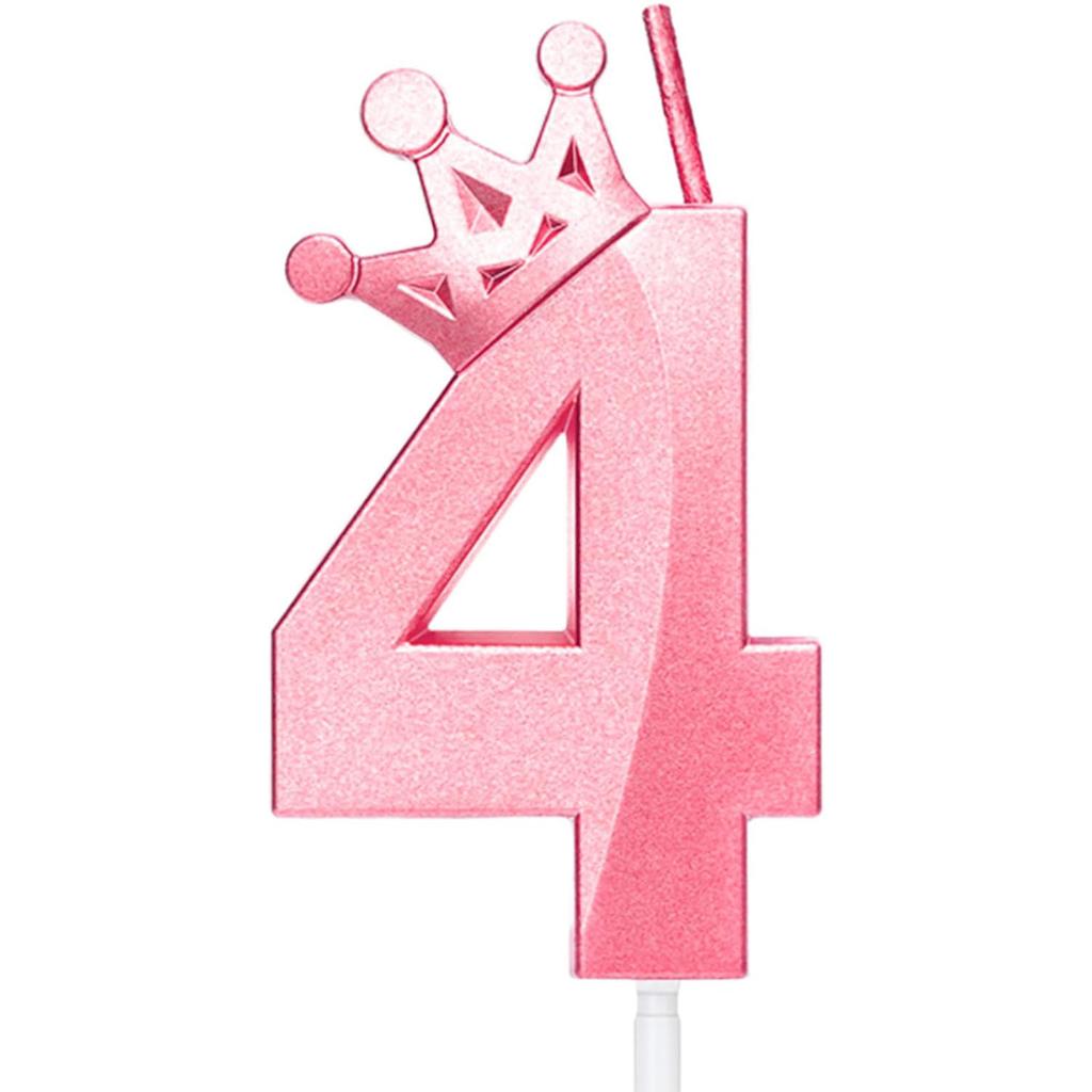 Number2 Birthday Candles 3D Diamond Shape Number Birthday Cake Candles for Birthday Party Wedding Decoration Reunions ThemeParty