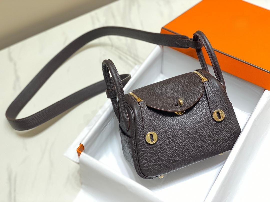 

H Home Stainless Steel Hardware TC Genuine Leather Lindi Bag 19/26/30 Lychee Pattern Head Layer Handheld Doctor s 19x12.5x9（cm）