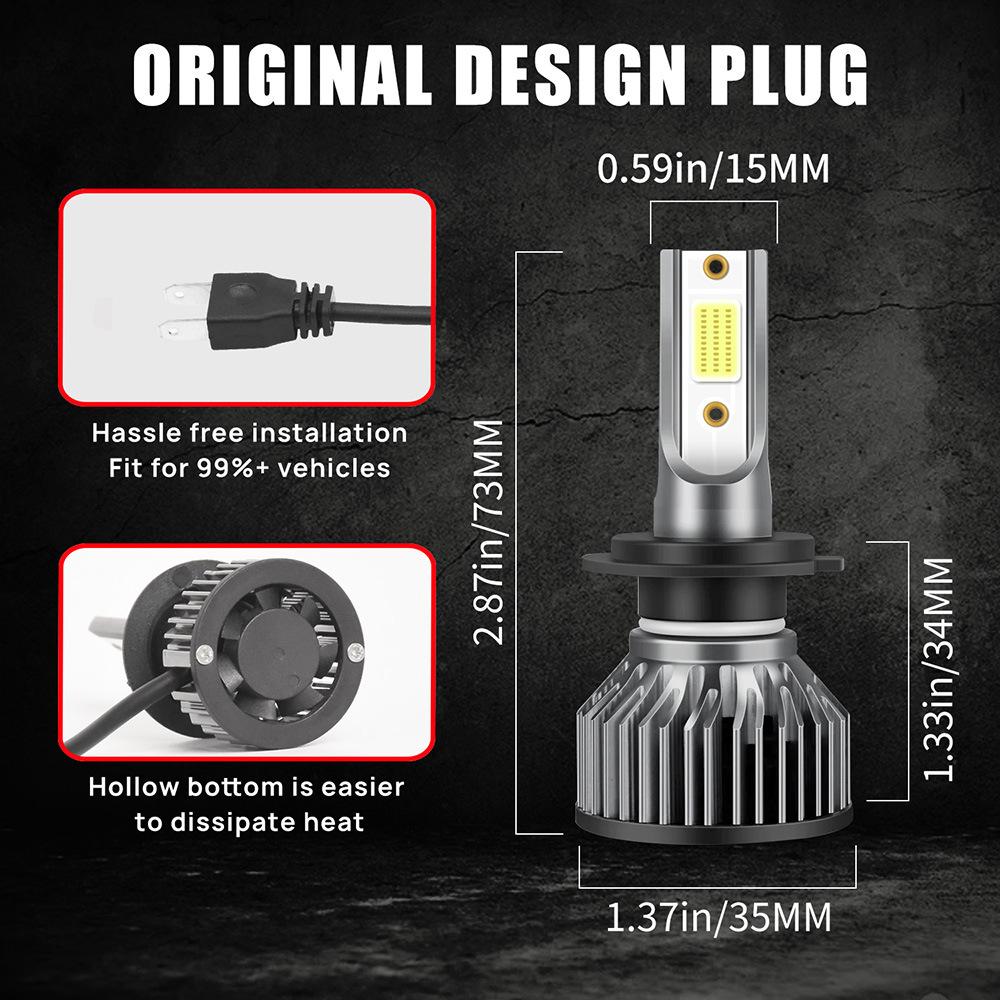 Car Light 6000lm 30W LED  Headlight Bulbs H1 H7 H11 9005HB3 9006HB4 Spotlight High-power Fog Light 12v
