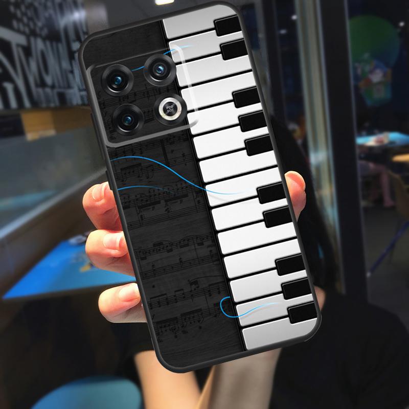 Piano Keys Keyboard design Funda For OnePlus 12R 13 R 12 11 9 10 Pro 8T 9RT 10T OnePlus Nord 4 CE 2 3 Lite N20 N30 Case