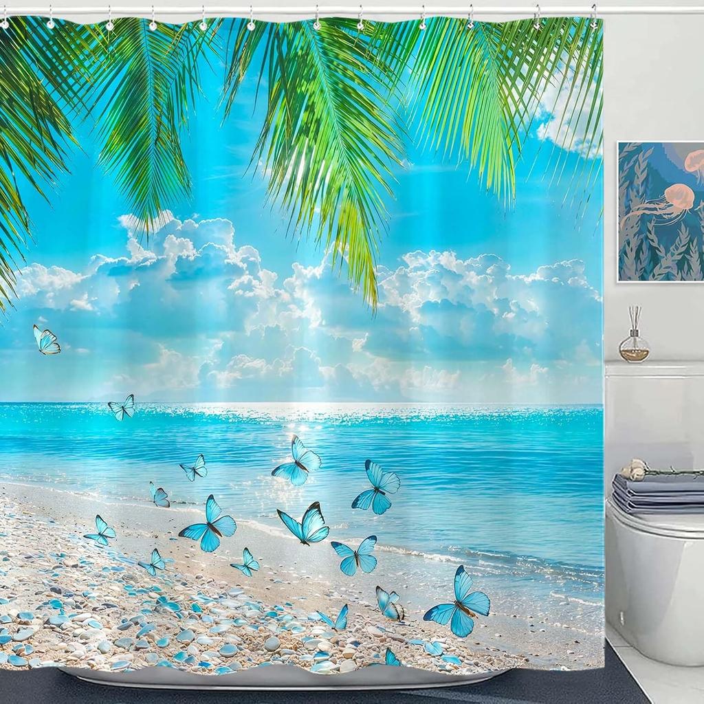 Adorable Cats Shower Curtain Set Cozy Plant Pot Design Waterproof Bathroom Shower Curtain Cute Feline Group Print Charming Home