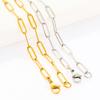 High Quality Gold/Silver Color Stainless Steel Paperclip Chain Men and Women Gift Ring Necklace