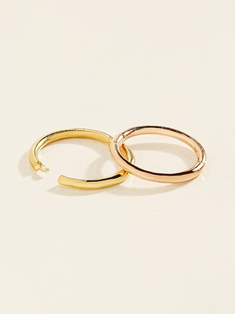 Minimalpiercing 14K Segment Inner Conch Helix Ring Piercing Earrings