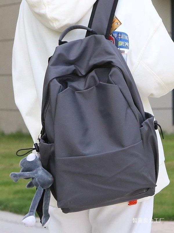 Korean Style Waterproof Nylon Backpack for Men and Women - Versatile, Large Capacity School and Travel Bag