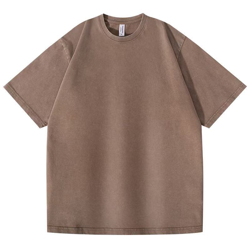 Men Short Sleeve O Neck Vintage Do Old T-shirt Pure Cotton