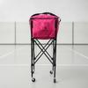 Chariot de Collection de Ballons avec Panier Zippé Stable pour Entraîneurs, Athlètes