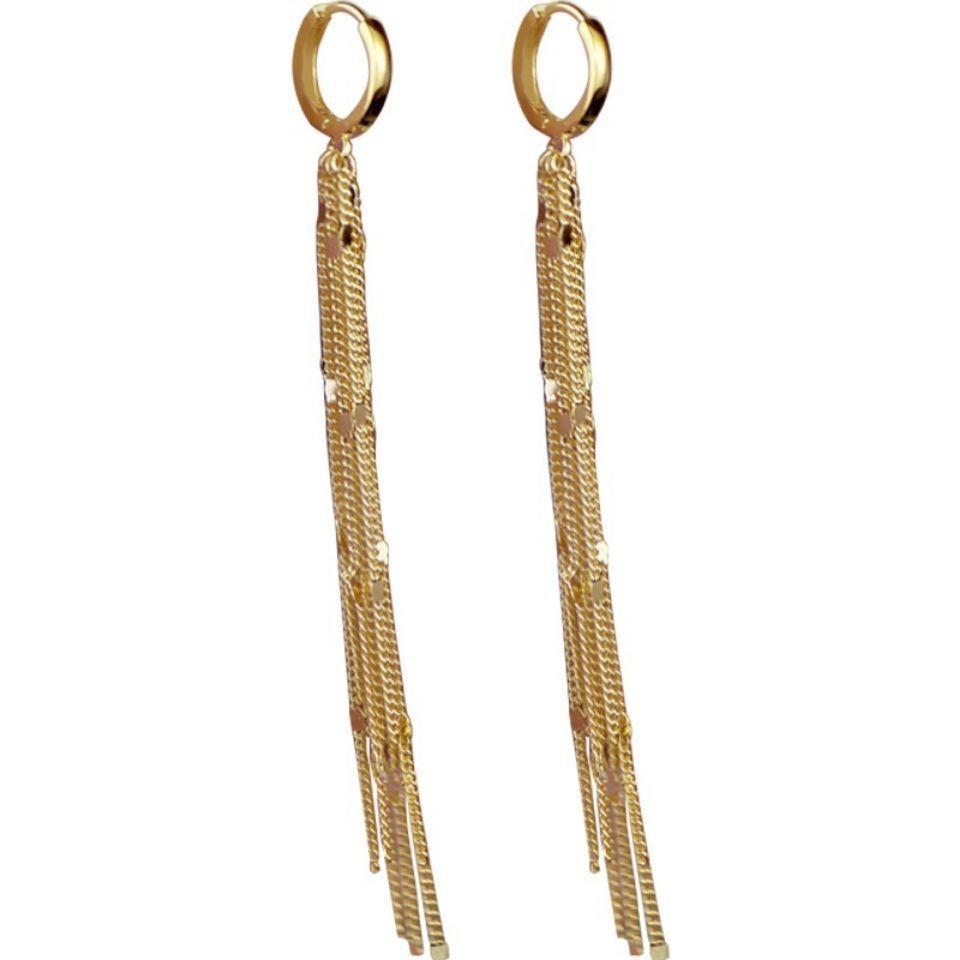 Super Fairy Sequin Tassel Ear Cuff Metal Earrings Korean Fashion Trend