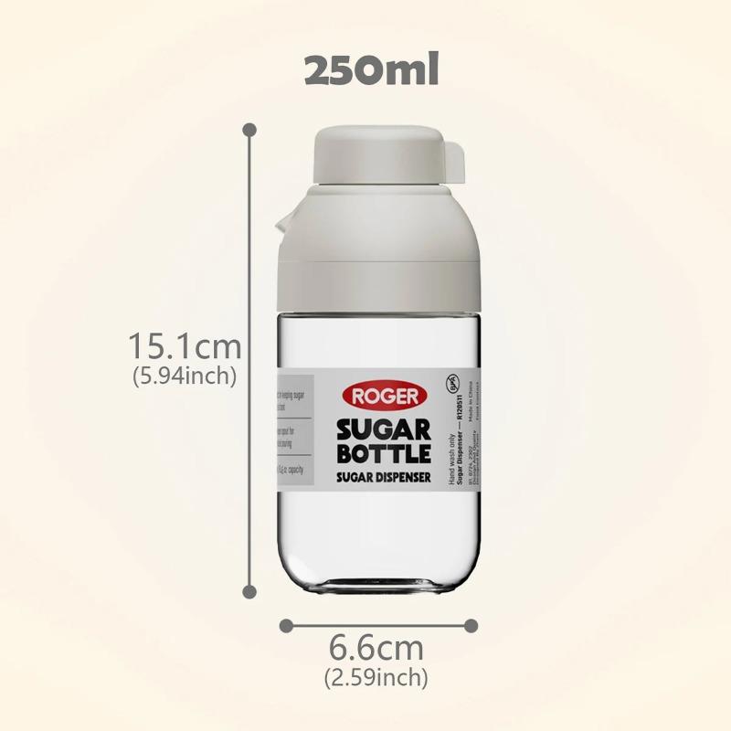 Kitchen Transparent Glass Seasoning Bottle Household Metering Control Salt Jar Sealed Seasoning Seasoning Jar