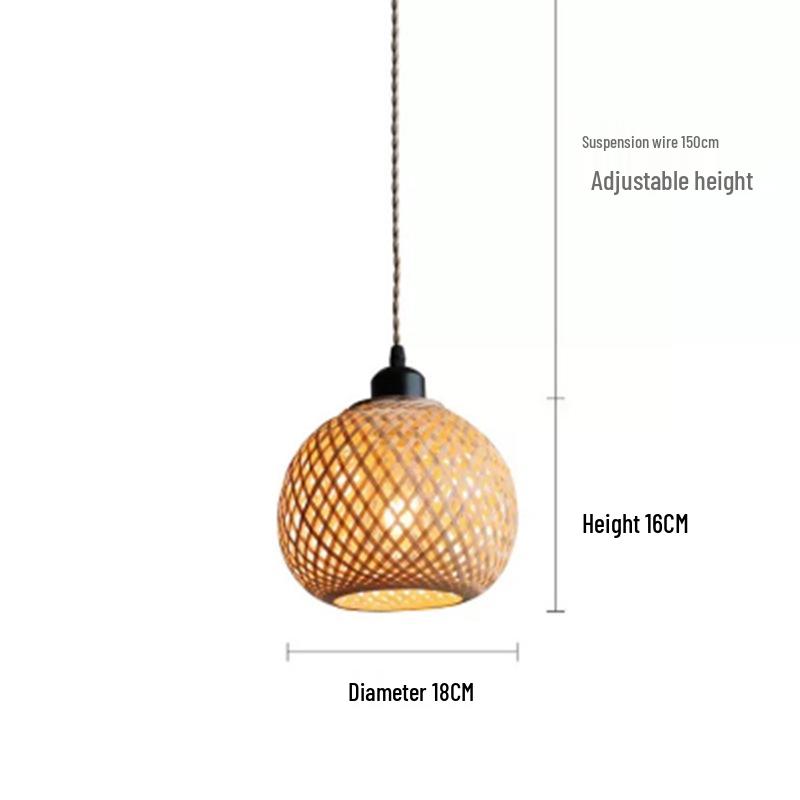 Bamboo Weaving Wall Lamp: Retro Wabi-Sabi Style for Tea Rooms and Bedrooms
