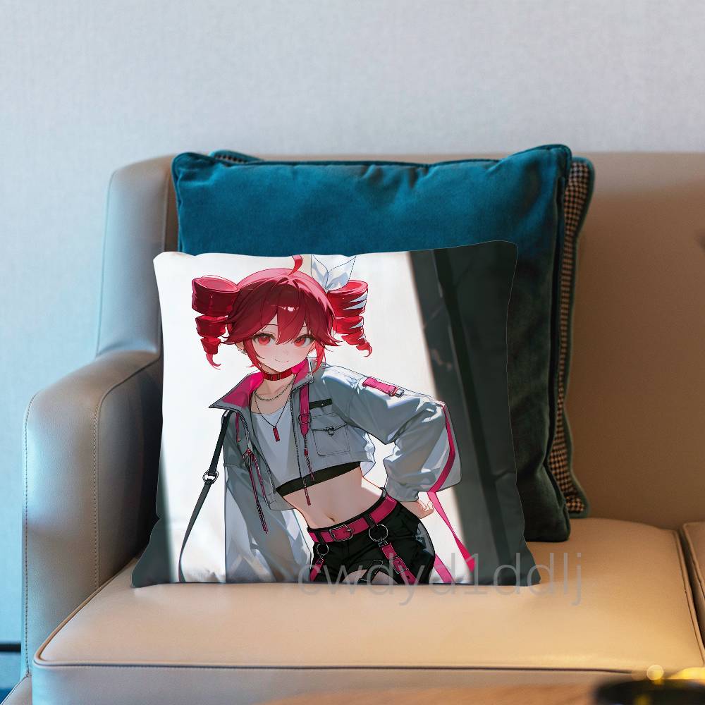Anime K-Kasane Teto Pillow Case Cover Square Sofa With For Pattern Comfortable Cushion suitable Of Room