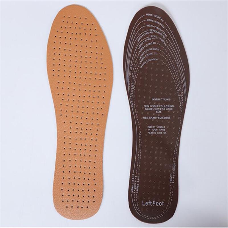 Breathable Ultra Thin Deodorant PU Leather Insoles Absorb Sweat Replacement Inner Soles Shoes Insole Foot Shoes Pad 1 Pair