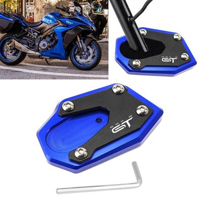 MAORANG VOOR GSX-S1000 GT 2022-2024 Motorfiets Zijstandaard Voet Zijstandaard Verlengstuk Ondersteuningsplaat Motorfiets Accessoires GSX-S1000gt (Blauw)