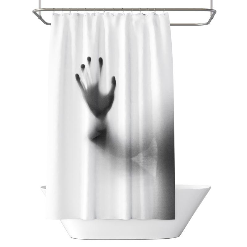 Bathroom Thickened Waterproof Curtain Mildew Proof Shower Curtain Shower Partition Curtain Shower Curtain Bathroom Curtain Free Perforation