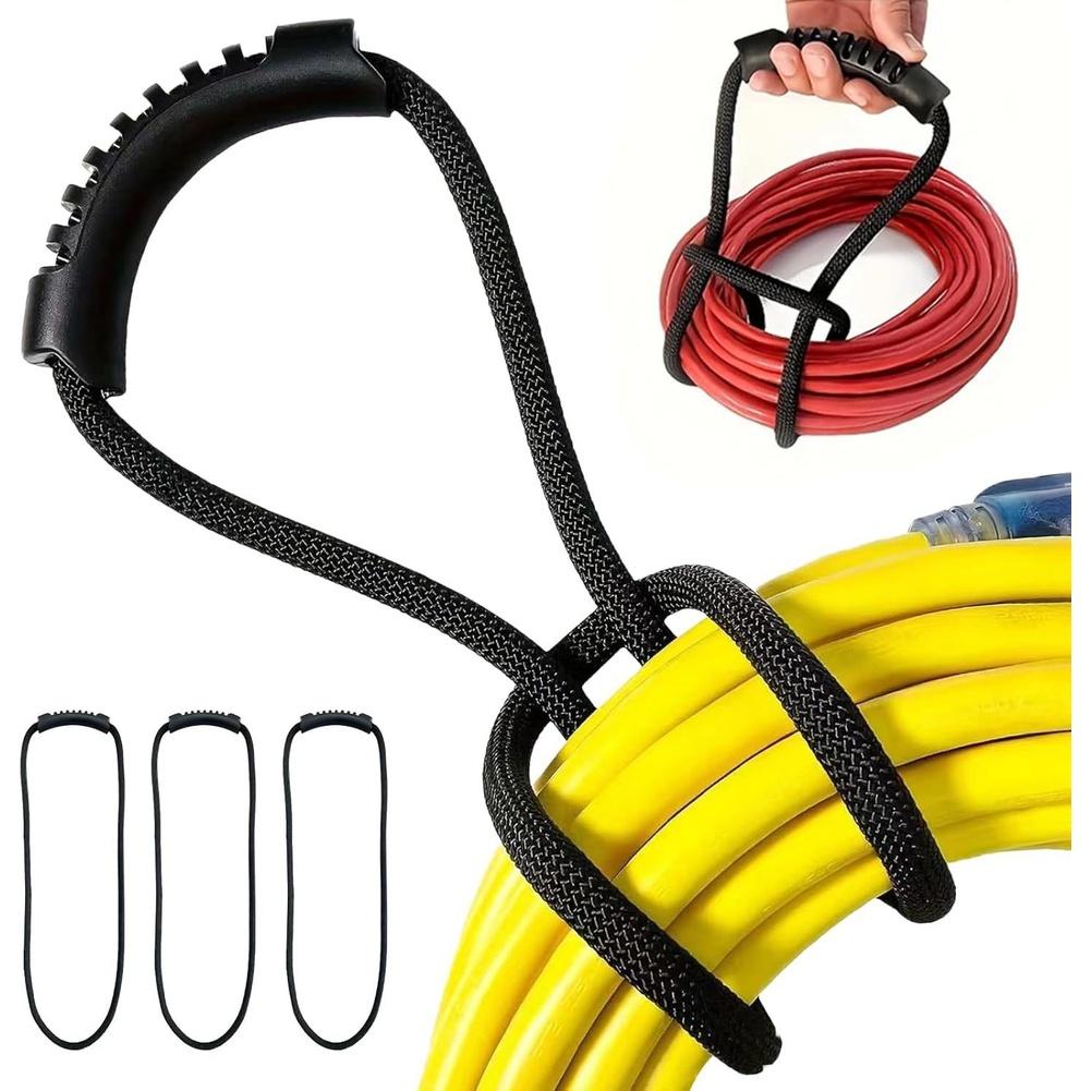 3 Pieces Nylon Cable Ties 60cm Extension Cord Organizer Straps with Handle for Reliable Cable Management at For Home or Office