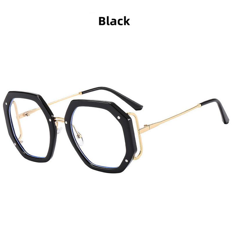 New Fashion Large Polygon Women Glasses Frame Photochromic Anti Blue Light Computer Reading Hyperopia Eyeglass