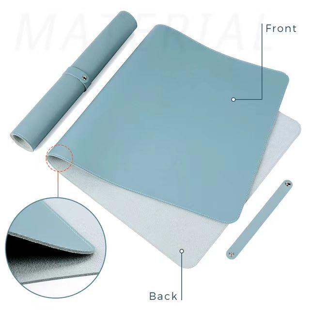 Extra Große beidseitige Leder-Schreibtischmatte und Mauspadd