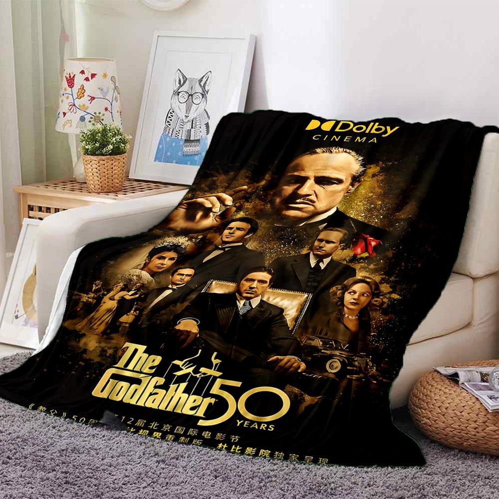 

1pc Dolby Cinema The Godfather 50th Anniversary Soft Warm Throw Blanket Nap Blanket For Couch Sofa Office Bed Camping Travel,Comfortable 80cmx120cm