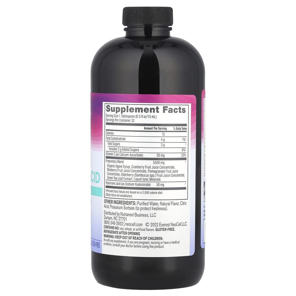 Hyaluronic Acid with Vitamin C, Berry, 473Ml(16Fl Oz)