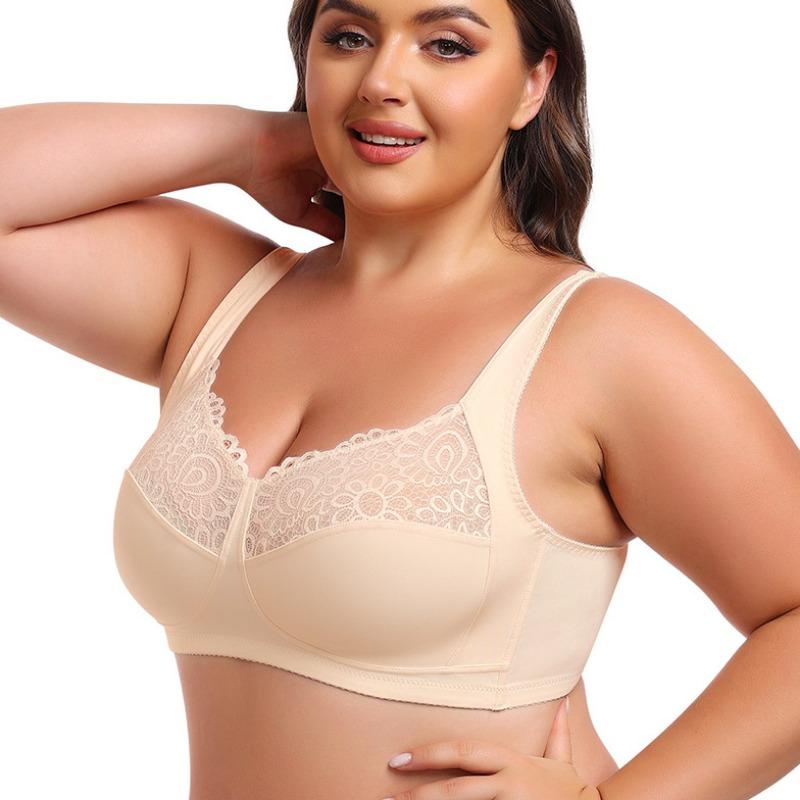 Evropská a americká krajková podprsenka bez kostic, nadměrná velikost, velký košíček, velká velikost