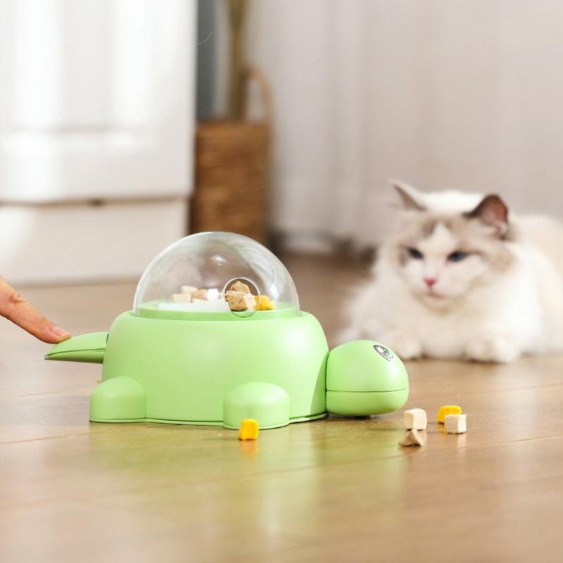 Pet Pressing Small Turtle Feeder Cat Dog Puzzle Interactive Food Leak Toy Automatic Feeder