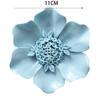 Chinese Blue Peony Rose Ceramic Flower Wall Mural Ornaments Home Livingroom Wall Sticker Decoration Club Hall Store Wall Hanging