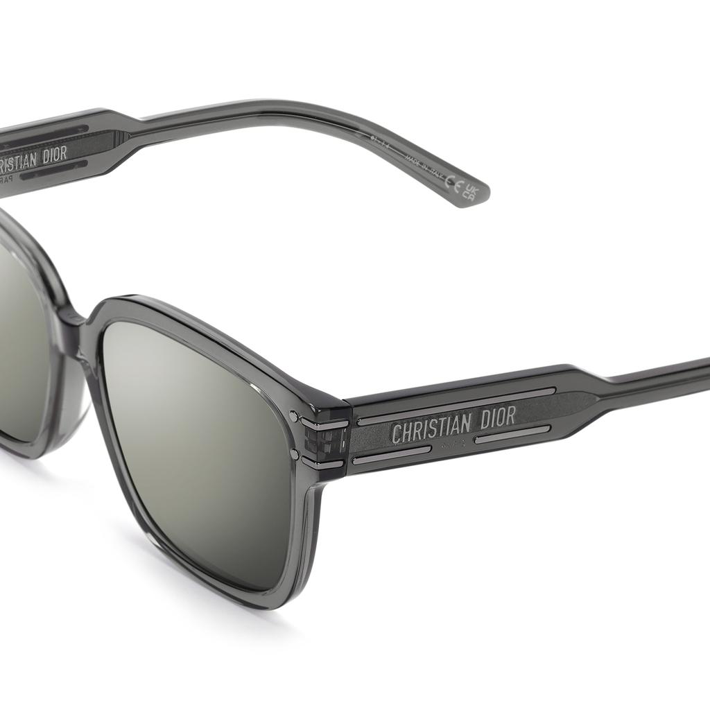 Dior signature S7F Series Logo Decorated Acetate Square Sunglasses Women sunglasses Gray NSGTS7FXR-45A7