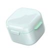 Denture Bath Case Denture Soaking Holder Portable Compact Denture Soak Container Multifunctional False Teeth Storage Case for Home Travel