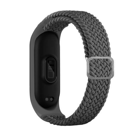 Uhrenarmband, elastisch, verstellbar, geflochtenes Nylon, 14 mm, Armband für Xiaomi Mi Band 3/4/5/6/NFC