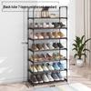 Compact Multi-Layer Metal Shoe Rack for Small Spaces